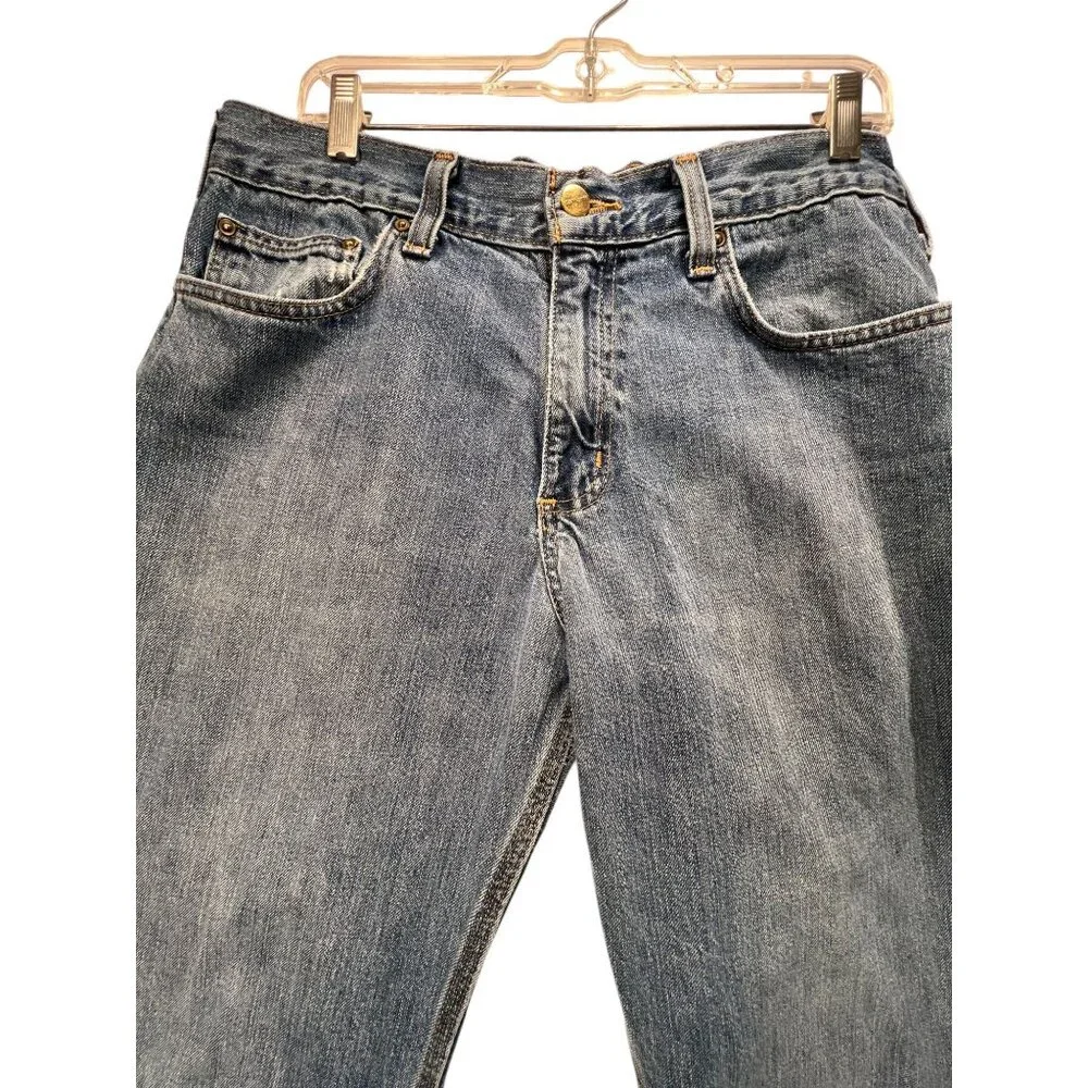 Carhartt Mens Blue Denim Straight Fit Jeans Relaxed Fit 34x34 Pants RN 14806 - Picture 4 of 15